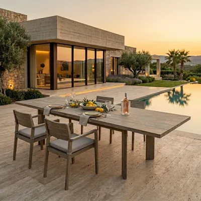 Immagine prodotto di Milani Home - Tavolo allungabile in teak cm 200/300 l x 100 p x 77 h
