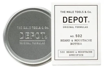Produktbild von DEPOT The Male Tools & Co. No. 502 Beard & Moustache Butter, Bartcreme, 30 ml, Feuchtigkeitsspendend, Weichmachend, Nährend, Behälter, Jeder Hauttyp