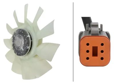 Imagen del producto de Ventilador de refrigeración del motor, 24 V, 6 polos, marca HELLA, compatible con, entre otros, modelos SCANIA R I