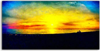 Produktbild von Coloray Acrylbild 140x70  Wandbild Acrylbilder Handzeichnung Aquarell Künstlerisch