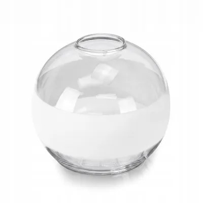 Produktbild von LUXOLAR Glasschirm Kugel E27 Transparent weißer Streifen Ø15 cm N-305 White