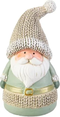 Produktbild von Weihnachtsmann - grün - Polyresin - ca. 10x9x17 cm