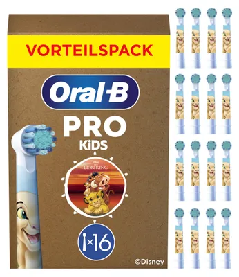 Productafbeelding van Oral-B opzetborstels Pro Kids 3+, Disney De Leeuwenkoning, wit, 16 stuks