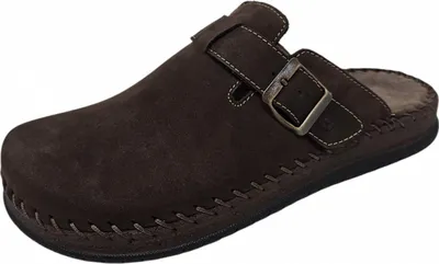 Produktbild von Rohde Herren Pantoffel Clog Nubuk Leder Schnalle Alassio 6794, Größe:44 EU, Farbe:Braun