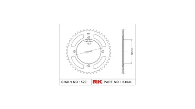 Zdjęcie produktu dla RK Kettenrad 520 46Z Stahl Silber