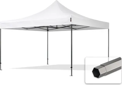 Immagine prodotto di TOOLPORT 4x4 m gazebo pieghevole, PREMIUM acciaio, bianco