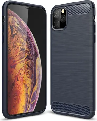 Produktbild von Schutzhülle Handyhülle für Apple iPhone 11 Pro Case Cover Carbon Optik Blau