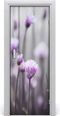 Produktbild von Tulup Türaufkleber 75x205 cm Dekorative Aufkleber Selbstklebend Wasserdichte Tapete Abnehmbar Schlafzimmer Wohnzimmer Wohnkultur - Schnittlauchblüten