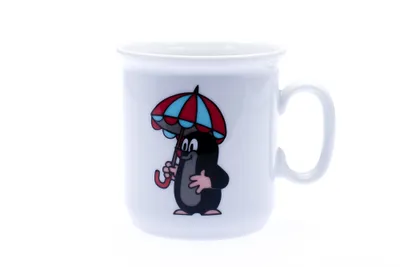 Image de Tasse d'enfant Gaston, 0,25 l, Taupe et parapluie, Thun 1794