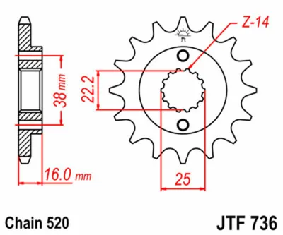 Obrázek produktu pro Ritzel 15Z   520