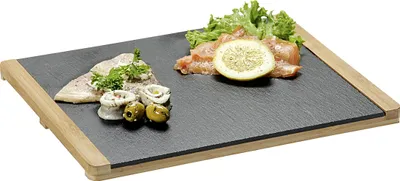 Produktbild von KESPER Buffetplatte Schiefer/Bambus 34x26x1,5cm
