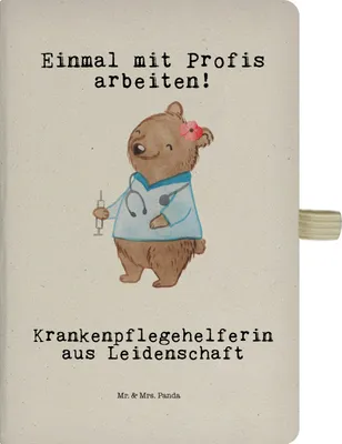 Produktbild von Mr. & Mrs. Panda Journal Krankenpflegehelferin Leidenschaft - Transparent - Geschenk, notizbuch, Skizzenbuch, Ausbildung, Beruf, Jubiläum, Kladde, Spruch, Lustig, Witzig