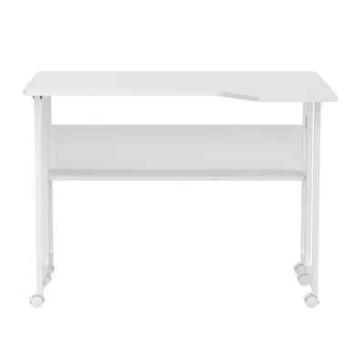 Produktbild von Klappschreibtisch / Beistelltisch Maclean weiß mobil 100 x 73 cm max. 50 kg eckig L-Form MC-126 L/W