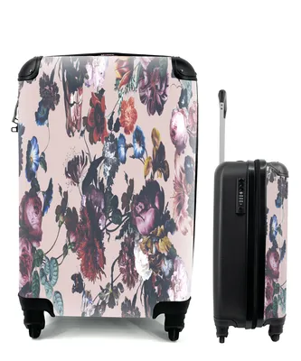 Produktbild von MuchoWow® Koffer Handgepäck Trolley Rollkoffer Kleine Reisekoffer mit 4 Rollen - Blumen - Farben - Pastell - Cabin Size < 55x40x23 cm & 55x40x20 cm - Fotokoffer - Kabinenkoffer - Boardgepäck - Reise-Box - Reisekoffer - Reisegepäck - Koffer mit Bild - Trolley für Kinder