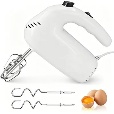 Produktbild von Handmixer Elektrisch 300W, Handrührgerät 5 Geschwindigkeiten, Mixer Handrührer mit 4 Rührbesen, Schneebesen Elektrisch für Eier, Sahne, Teig