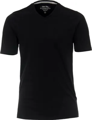 Produktbild von REDMOND Casual Herren T-Shirt V-Ausschnitt Regular-Fit Jersey Schwarz XL