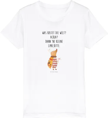 Produktbild von Mr. & Mrs. Panda Kleinkinder T-Shirt Nachtfalter Fähnchen 5-6 Jahre (110/116) - Weiß - Geschenk, Niedlich, Spruch Witzig, Kindershirt, Lustige Sprüche, Lustig, Kinder
