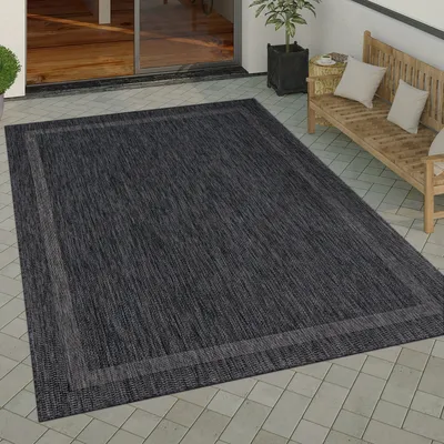 Immagine prodotto di Tappeto da esterno Tessuto piatto effetto sisal con bordino Resistente ai raggi UV Robusto Dimensioni 80x150 cm