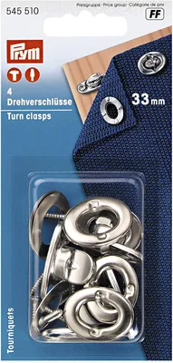 Produktbild von Haubenknopf mit Ösen und Schrauben 33mm h-6mm 4St.