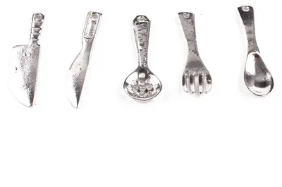 Produktbild von Puppenhaus Küche | Miniatur Messer und Küchenhelfer (1 Set)