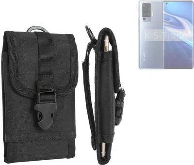 Produktbild von K-S-Trade Holster Handy Hülle kompatibel mit Vivo X51 5G Holster Handytasche Gürtel Tasche Schutz Hülle Robust Outdoor schwarz
