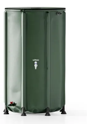 Imagen del producto de Depósito plegable - 500 litros de capacidad - Fabricado en PVC - Color verde - Con tapa y grifo