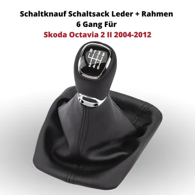 Immagine prodotto di Pomello del cambio borsa in pelle + telaio 6 marce Per Skoda Octavia 2 II 2004-2012