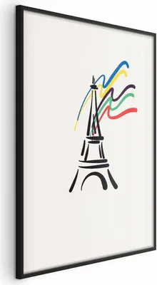 Produktbild von Posterpapier Poster - Eiffel Tower and Colors 29.7x42 cm Abstrakt i-C-10078-ao-a