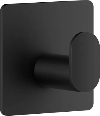 Produktbild von Handtuchhaken - Schwarz - 4,8 x 4,8 cm - Edelstahl - selbstklebend