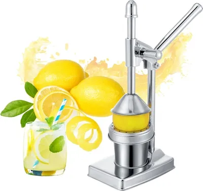 Produktbild von Zitruspresse Zitronenpresse Saftpresse Edelstahl Orangenpresse Entsafter Orangen Limettenpresse Zitronen Manuelle Juicer Fruchtpresse Presse 35,5 cm