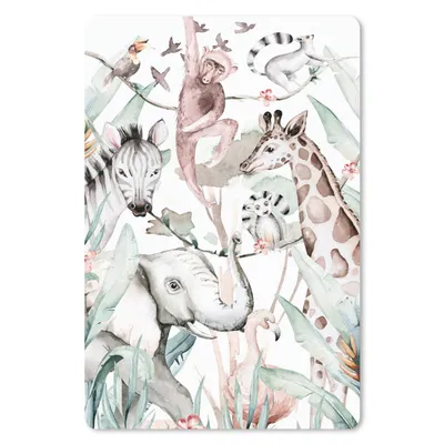 Produktbild von MuchoWow® Mauspad Mousepad Aquarellieren - Tiere - Elefant - Jungen - Mädchen - Kinder - Kinder 40x60 cm - Mousepads - Maus Mat - Pad - Mausunterlage - Schreibtisch Accesoire