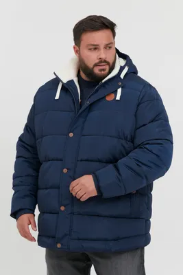 Produktbild von BLEND BHFrederic Herren Winterjacke Big & Tall Herrenjacke Jacke Große Größen bis 6xl mit Teddyfell-Kapuze Eingrifftaschen Regular fit