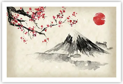 Produktbild von Poster - Poster ohne Rahmen - Aquarell asiatisch Landschaft - 91,5x61 cm - Wand Bild - Wanddeko - Wandbilder - Kunstposter - Wandposter - Bilder - Kunstdruck - Wanddekoration - P2XAA91x61-4513