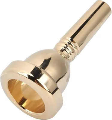 Produktbild von Posaunenmundstück - Messing Zubehör - Musikmachen - Messing versilbert - 127 Mm - Gold