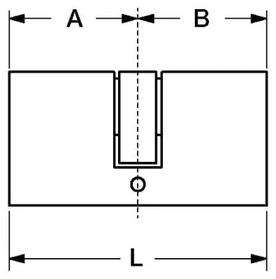 Zdjęcie produktu dla Cylinder owalny, nr kat. 090, YALE, 60 mm (25+10+25)