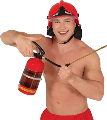 Immagine prodotto di Contenitore per bevande pompiere carnevale avventura festa accessorio rosso, colore: rosso