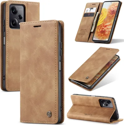 Immagine prodotto di Custodia Redmi Note 12 Pro+, Custodia retrò in Finto cuoio con funzione di stand Cover protettiva per Xiaomi Redmi Note 12 Pro+ Marrone