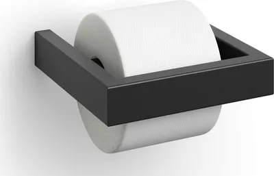 Produktbild von ZACK Edelstahl Toilettenpapierhalter Linea WC-Rollenhalter schwarz 40576