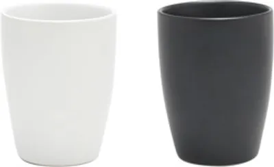 Image de Tasse à café sans anse noire ou blanche 340 ml | 6 pièces