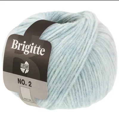 Produktbild von Lana Grossa BRIGITTE NO. 2 Wolle 50 g 140 m Alpaka Baumwolle Strickgarn Farbe 065 - Lichtblau