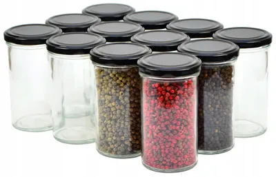 Produktbild von Pojemnikowo Glasbehälter 277 ml für Gewürze 12 Stück