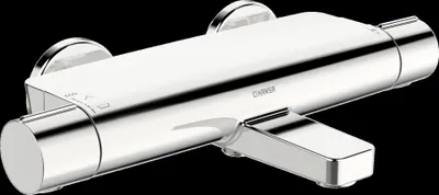 Immagine prodotto di HANSA HANSAOPTIMA Mitigeur de bain et douche, thermostatique, fonction éco, saillie 131mm, MagShelf, avec dispositif de sécurité, 65132201, 65132201