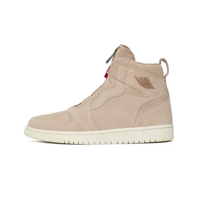 Image de Jordan 1 Retro High Zip, couleur beige "Particle", pour femmes - Taille EU 38
