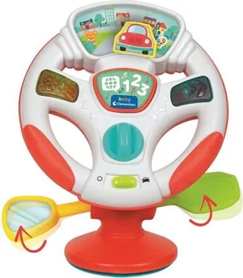 Produktbild von CLEMENTONI Baby Lenkrad, Lernspielzeug mit Soundeffekten, LED Lichtern, Zahlen lernen, ab 6 Monaten