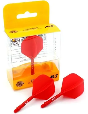 Produktbild von Integrierte Dartschäfte & Flights, Rot, Größe M, 3er-Set