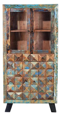Image de Vitrine pour diamants en bois recyclé, 180 cm x 90 cm x 40 cm, Giner y Colomer