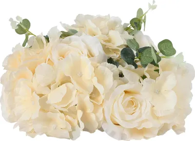 Immagine prodotto di Rose artificiali Fiori artificiali - Bouquet di rose - Set da 10 - Per decorazioni da tavola/centrotavola - Festa di inaugurazione - Decorazioni per la casa - Per esterni - Plastica