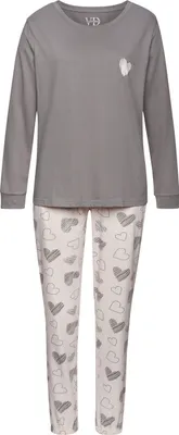 Produktbild von Vivance Dreams Pyjama rosa/grau Größe 40/42