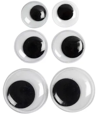 Produktbild von Wackelaugen, nicht selbstklebend, D 12+14+20 mm, 18 sort./ 1 Pck [HOB-50139]