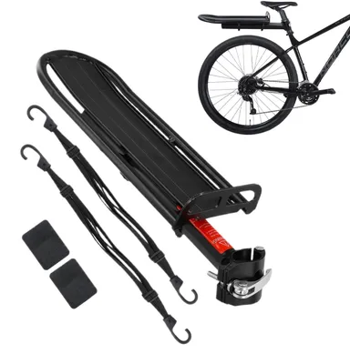Image de Solidchoice - Porte-bagages en aluminium réglable pour vélos, avec accessoires